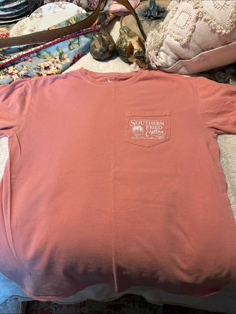 Southern Fried Cotton adults Short-Sleeve Pocket Tee - Dusty Rose